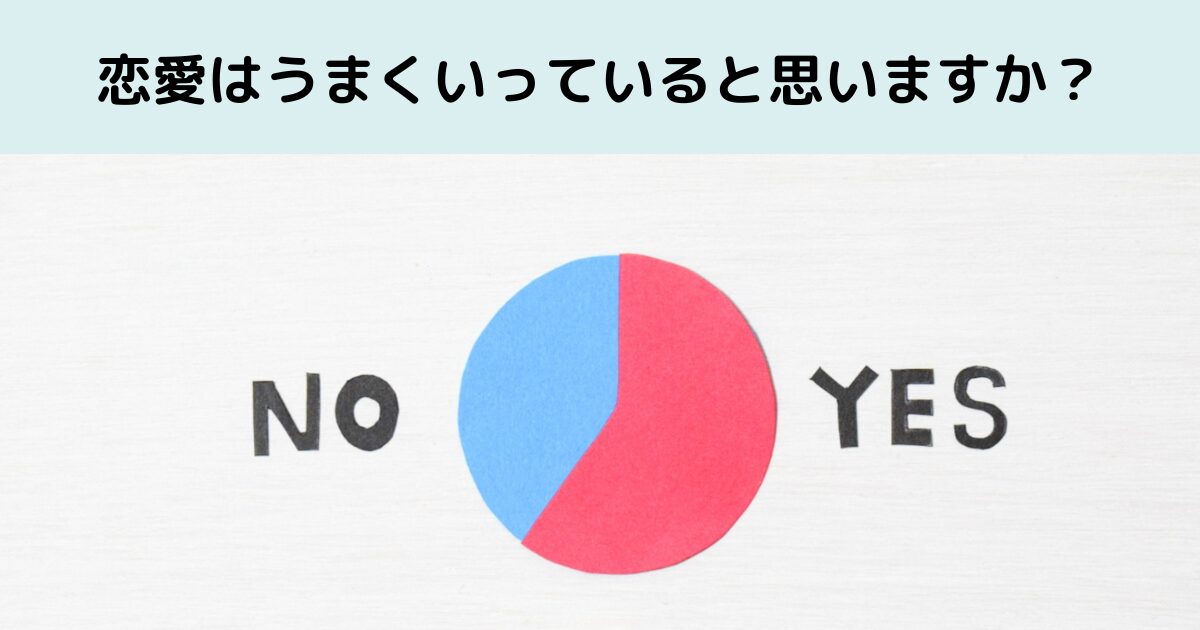 恋愛でうまくいっていないと感じる人の割合